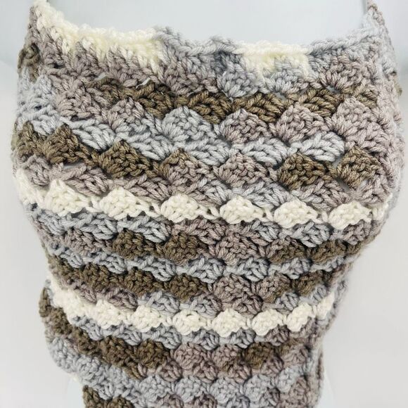 Napper Veronica Women's Handmade Crochet Crop Top Medium Large Earth Tone NEW - Picture 6 of 16